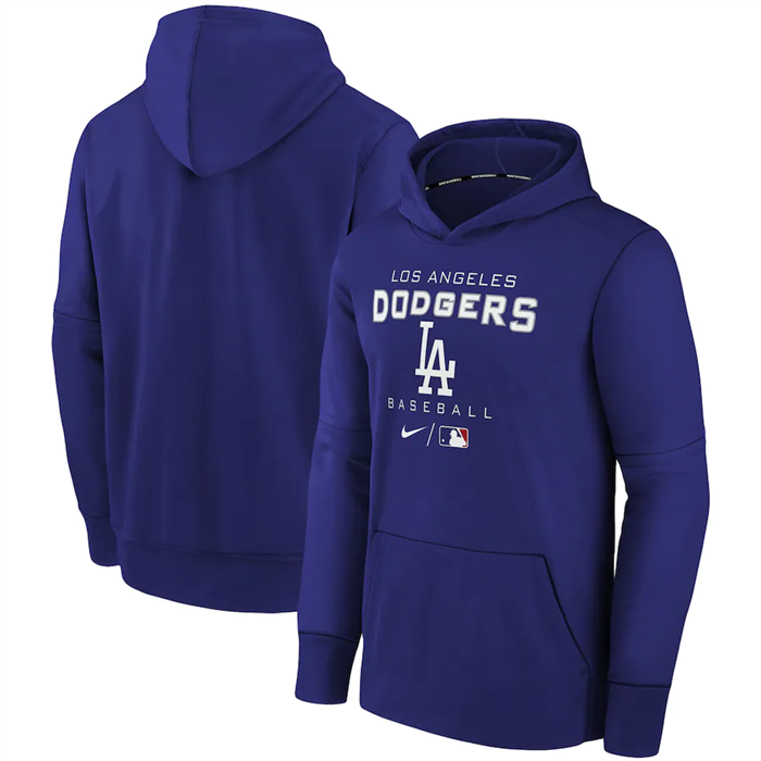 Men's Royal Los Angeles Dodgers 2022 Therma Performance Pullover Hoodie